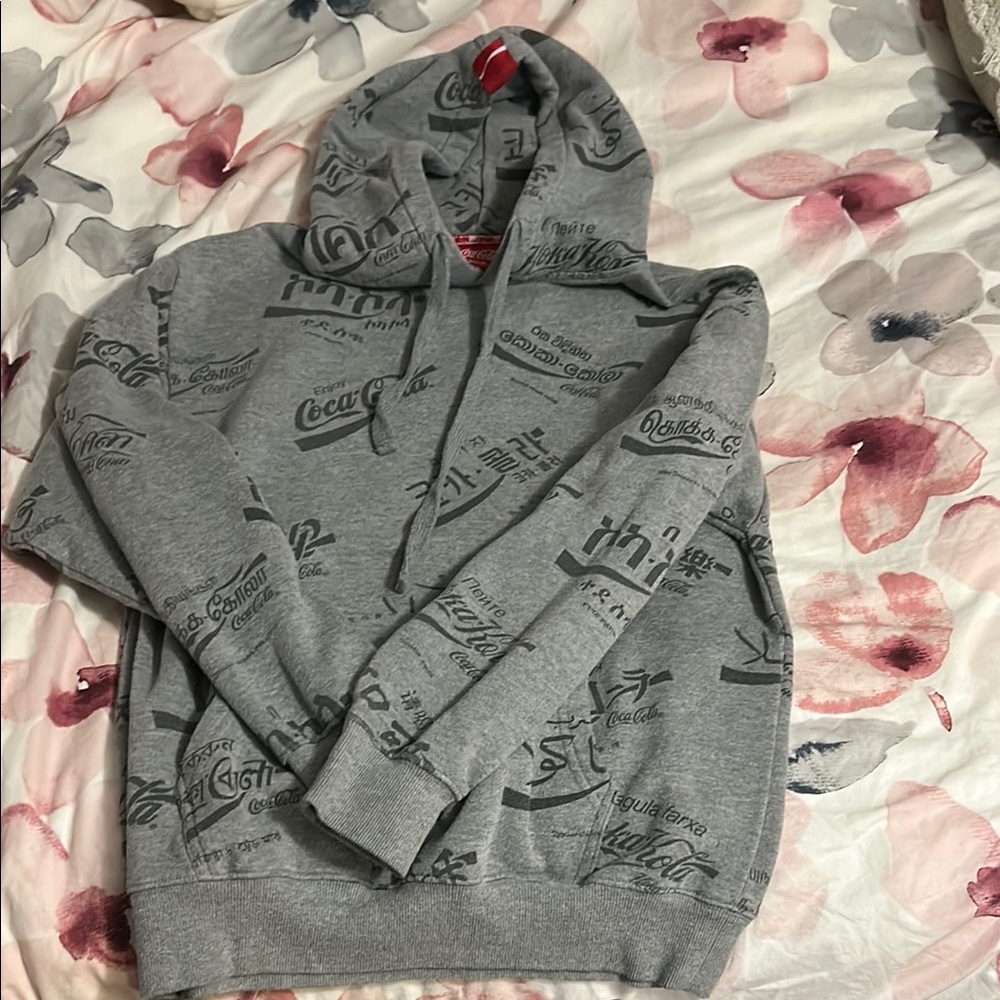 Coca Cola Gray Hoodie Sweater for Women
